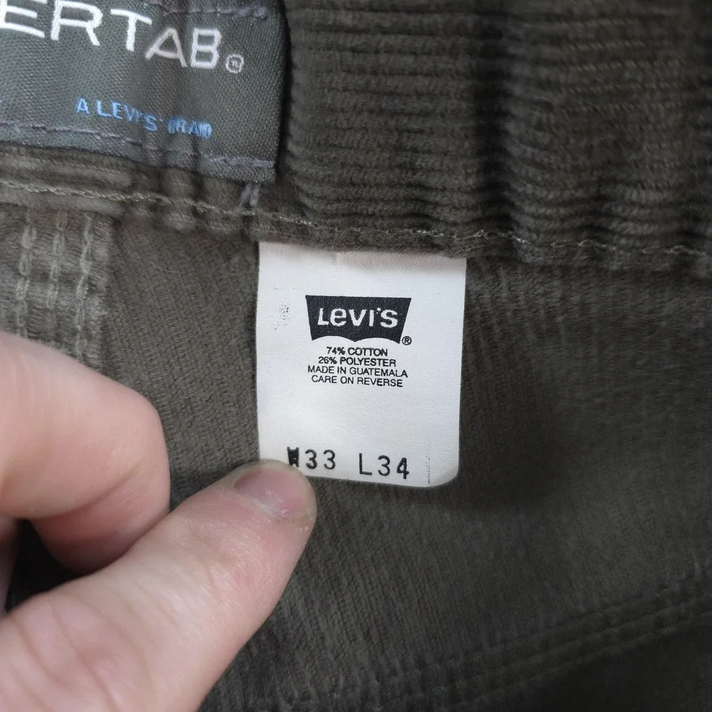 Vintage Silvertab Pants Mens 33x34 Brown Corduroy Carpenter Baggy Skater Y2K